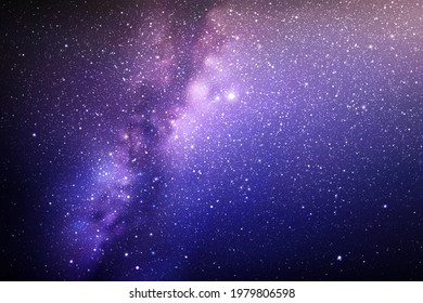 Night starry sky. Milky Way, stars and nebula. Space vector backdrop