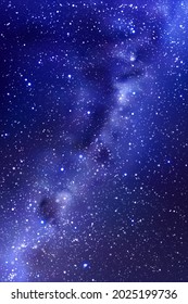 Night starry sky. Milky Way, stars, nebula. Space vertical background