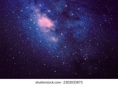 Night starry sky. Milky Way, stars and nebula. Space vector background