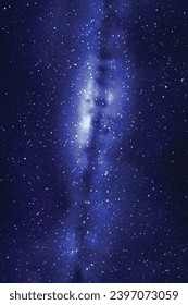 Night starry sky. Milky Way, stars and nebula. Space vector background