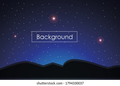 Night Starry Sky New Moon Background