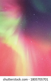 Night starry sky. Northern lights, aurora borealis. Vector background