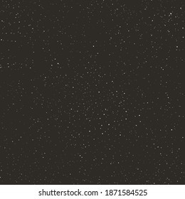 Night Starry Sky Seamless Pattern. Star Space Vector Background. Abstract Black Texture with White Dots.