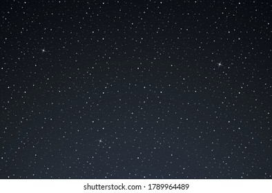 Cielo estrellado de noche.  Fondo espacial con estrellas.
