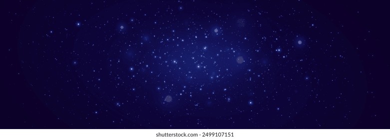 Night starry sky. Spark in the galaxy, distant constellations and star lights. Magic star background.	