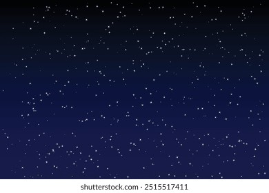 Night starry sky. Stars in deep universe. Good for background. Vector Illustration.