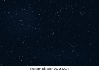 Night starry sky with stars and planets suitable as background - Vector