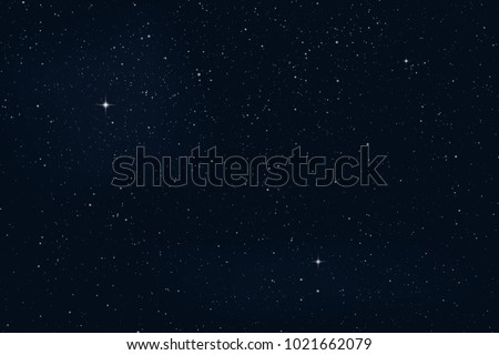 Night starry sky with stars and planets suitable as background - Vector