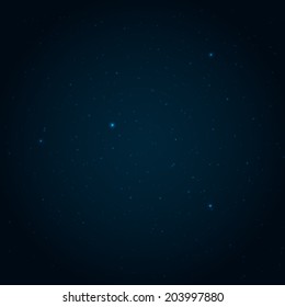 Night starry sky vector background