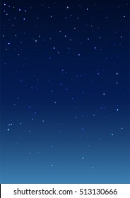 Night starry sky. Vertical background. Illustration in vector format
