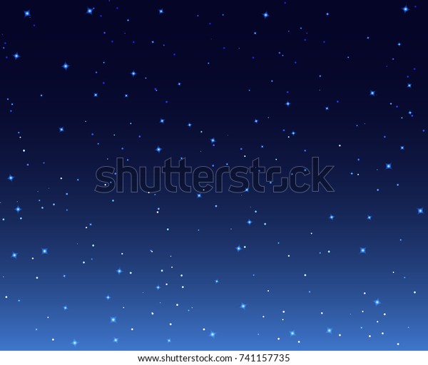Night Stars Sky Background Illustration Galaxy Stock Vector