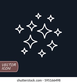 Night stars vector icon