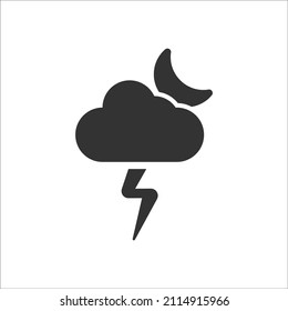 Icono de tormenta nocturna, gráficos vectoriales