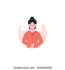 Night Sweats Or Hot Flashes Ison. Disease Symptom. Flat Vector Cartoon Illustration Icon.