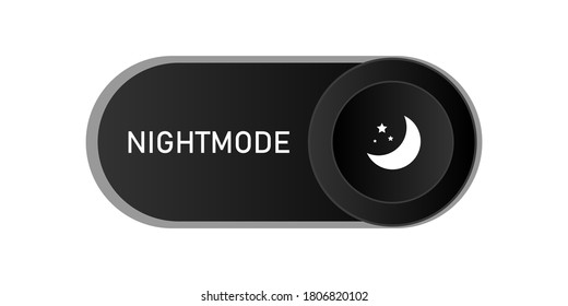 Night switch. Concept of gadget interface switch to Night mode and ui symbol. Night Mode. Vector Off Switch. Dark Buttons.