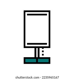 night table lamp color icon vector. night table lamp sign. isolated symbol illustration
