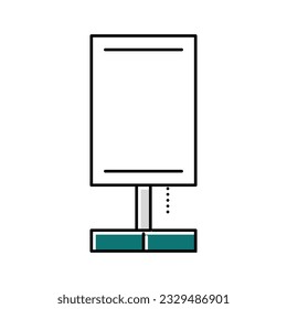 night table lamp color icon vector. night table lamp sign. isolated symbol illustration