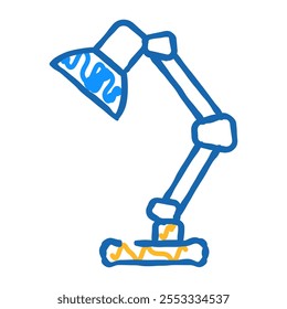 lâmpada de mesa noturna ícone doodle esboço vetor. sinal de lâmpada de mesa noturna. ilustração símbolo isolado
