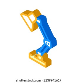 Nachttisch-Lampe isometrische Vektorgrafik. Nachttisch-Lampenzeichen. einzelne Symbolillustration