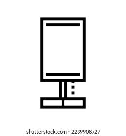 night table lamp line icon vector. night table lamp sign. isolated contour symbol black illustration