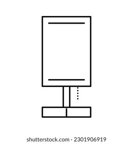 night table lamp line icon vector. night table lamp sign. isolated contour symbol black illustration