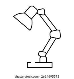 night table lamp line icon vector. night table lamp sign. isolated contour symbol black illustration