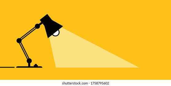 Lámpara de mesa. Signo de la bombilla del vector