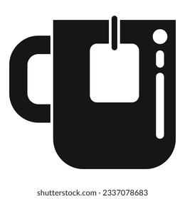 Night tea mug icon simple vector. Insomnia sleep. Awake treatment