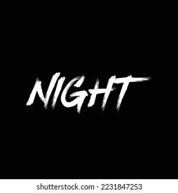 night text on black background.