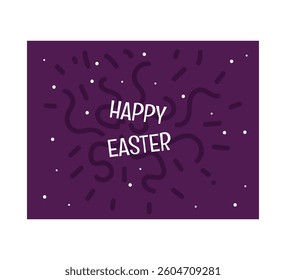 Night theme happy easter banner set