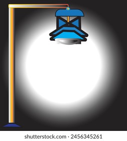 Night theme Street light icon Eps illustration 10
