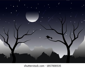 Ilustración vectorial de fondo nocturno.