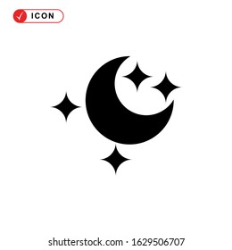 night time icon or logo isolated sign symbol vector illustration - high quality black style vector icons

