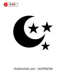 night time icon or logo isolated sign symbol vector illustration - high quality black style vector icons
