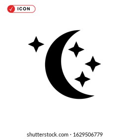 night time icon or logo isolated sign symbol vector illustration - high quality black style vector icons

