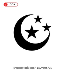 night time icon or logo isolated sign symbol vector illustration - high quality black style vector icons
