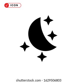 night time icon or logo isolated sign symbol vector illustration - high quality black style vector icons
