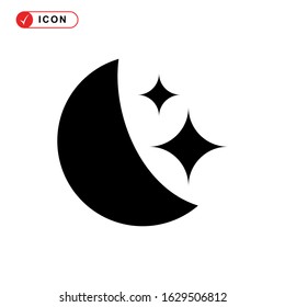 night time icon or logo isolated sign symbol vector illustration - high quality black style vector icons

