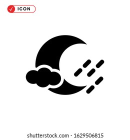 night time icon or logo isolated sign symbol vector illustration - high quality black style vector icons
