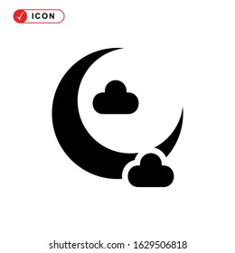 night time icon or logo isolated sign symbol vector illustration - high quality black style vector icons
