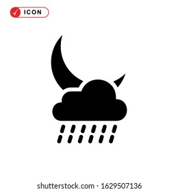night time icon or logo isolated sign symbol vector illustration - high quality black style vector icons

