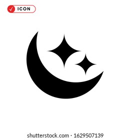 night time icon or logo isolated sign symbol vector illustration - high quality black style vector icons
