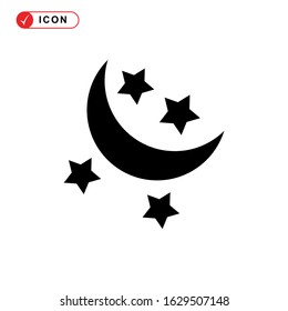 night time icon or logo isolated sign symbol vector illustration - high quality black style vector icons
