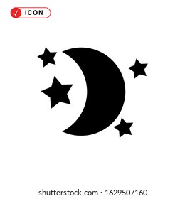night time icon or logo isolated sign symbol vector illustration - high quality black style vector icons
