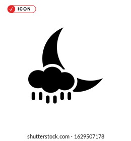 night time icon or logo isolated sign symbol vector illustration - high quality black style vector icons
