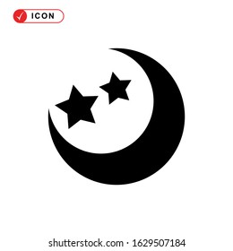 night time icon or logo isolated sign symbol vector illustration - high quality black style vector icons
