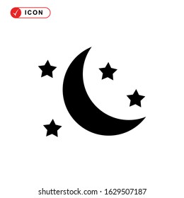 night time icon or logo isolated sign symbol vector illustration - high quality black style vector icons
