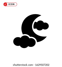 night time icon or logo isolated sign symbol vector illustration - high quality black style vector icons
