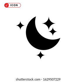 night time icon or logo isolated sign symbol vector illustration - high quality black style vector icons
