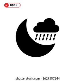 night time icon or logo isolated sign symbol vector illustration - high quality black style vector icons
